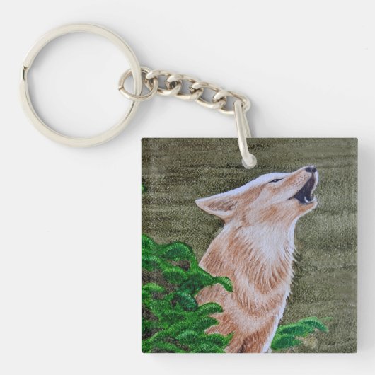 Howling Coyote Sleutelhanger (voorkant)