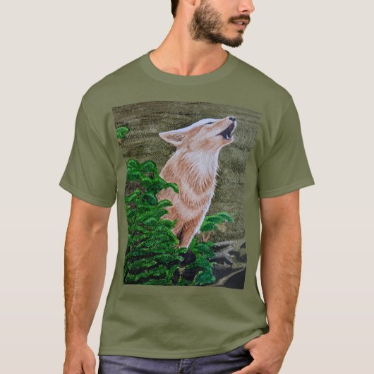 Howling Coyote   T-shirt (Voorkant)