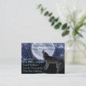 Howling Grey Wolf & Moon Profil & Cartes de visite (Debout devant)