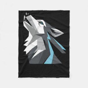 Howling Moon-Sticker Fleece Deken