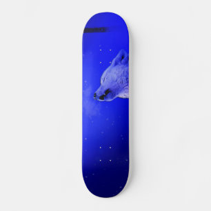 Howling Timber Wolf in de nacht van Snow Lite Skateboard
