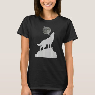 Howling Tribal Wolfs Animal Moon Night Mannen Wome T-shirt