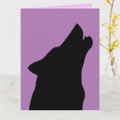 HOWLING WOLF ART CARTE D'ANNIVERSAIRE (Fleur jaune)