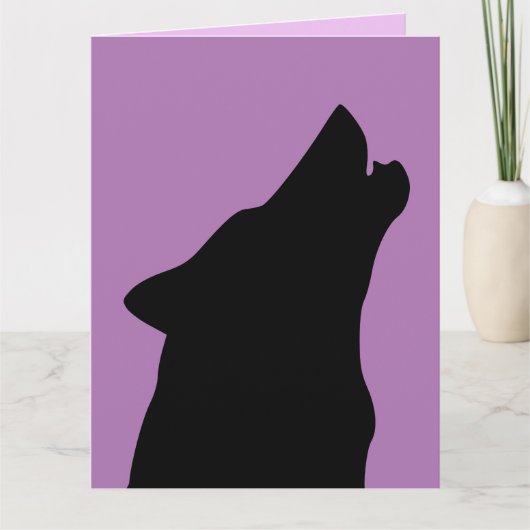HOWLING WOLF ART CARTE D'ANNIVERSAIRE (Devant)