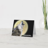 Howling Wolf Art Wildlife Faire-part Card (Devant)