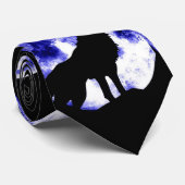 Howling Wolf at Moon Cravate (Roulé)