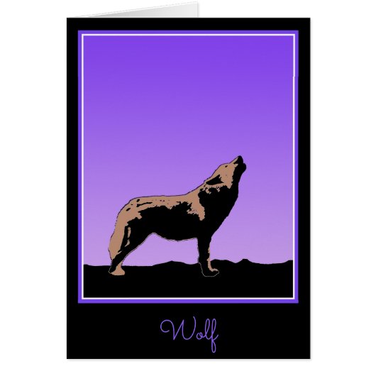 Howling Wolf at Sunset - Art faunique original (Devant)