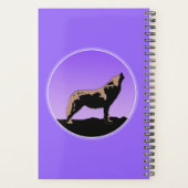 Howling Wolf at Sunset - Art faunique original (Dos)