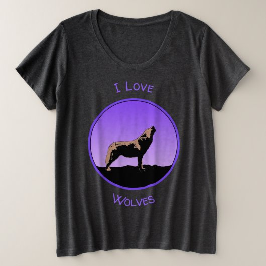 Howling Wolf at Sunset - Art faunique original (Design devant)