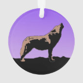 Howling Wolf at Sunset - Art faunique original (dos)