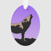 Howling Wolf at Sunset - Art faunique original (dos)