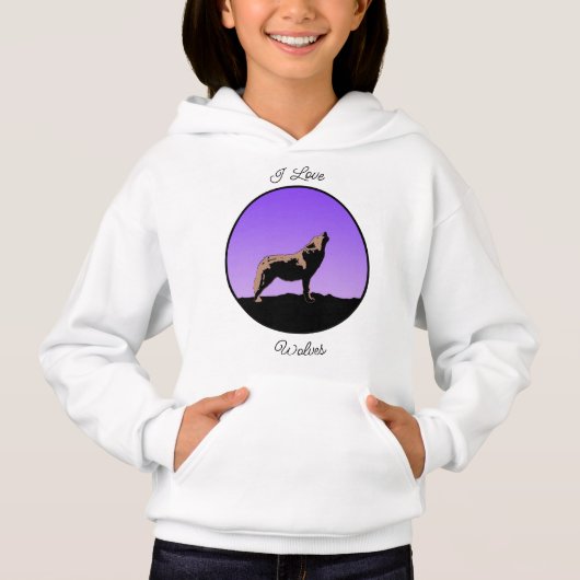 Howling Wolf au coucher du soleil - Original Wildl (Devant)