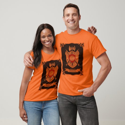 Howling Wolf Battle Crest Sigil Black T-shirt (Unisex)