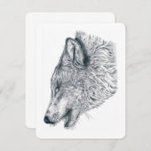 Howling Wolf Bedankkaart (Voorkant / Achterkant)