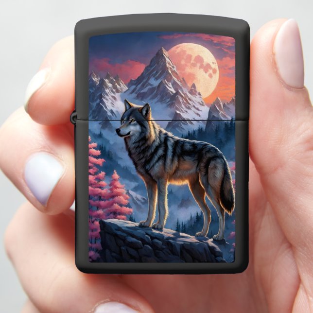 Howling Wolf bij maanlicht (In Hand)