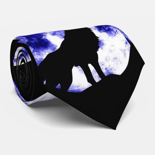 Howling Wolf bij Moon Stropdas (Opgerold)