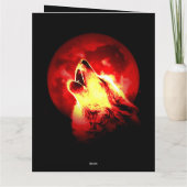 Howling Wolf bij Red Night Kaart (Achterkant)