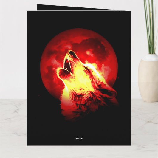 Howling Wolf bij Red Night Kaart (Achterkant)