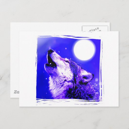 Howling Wolf Briefkaart (Voorkant / Achterkant)