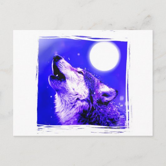 Howling Wolf Briefkaart (Voorkant)