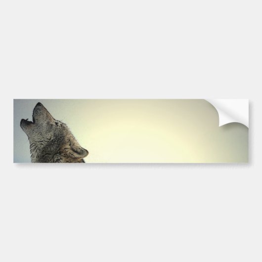 Howling Wolf Bumpersticker (Voorkant)
