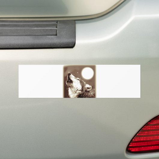 Howling Wolf Bumpersticker (Op auto)