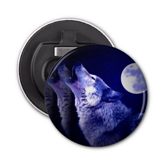 Howling Wolf Button Flesopener (Voorkant)