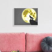 howling wolf canvas afdruk (Insitu (Woonkamer))