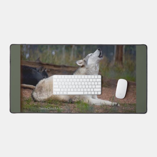 Howling Wolf Desk Mat (Clavier et souris)