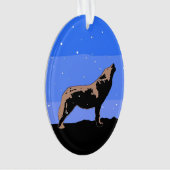 Howling Wolf en hiver - Art faunique original (devant)