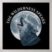 Howling Wolf en Moon Poster (Voorkant)