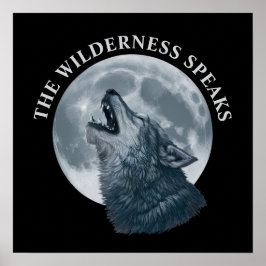 Howling Wolf en Moon Poster