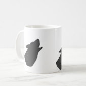 Howling Wolf Face voegt naam toe Koffiemok (Voorkant links)
