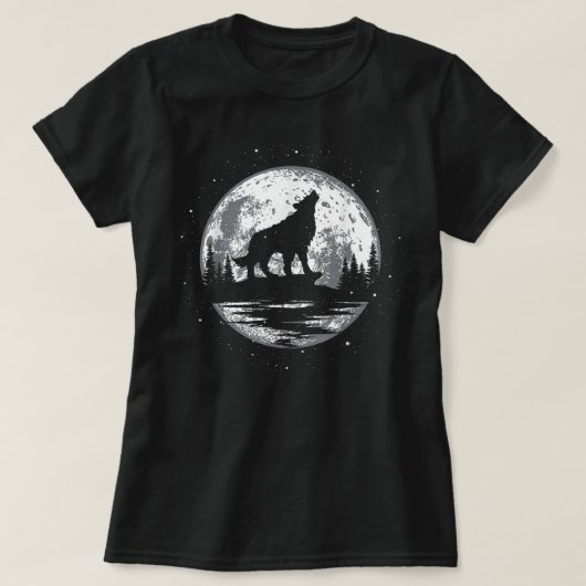 Howling Wolf for Men Kinder Funny Animal, Wolf T-shirt (Design voorkant)