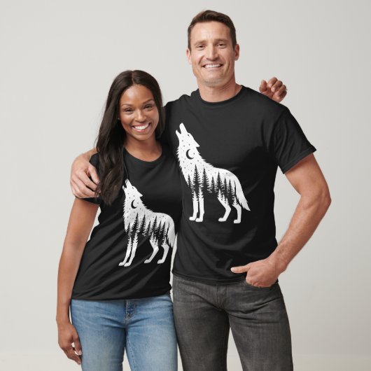Howling Wolf Forest Moon T-shirt (Unisex)