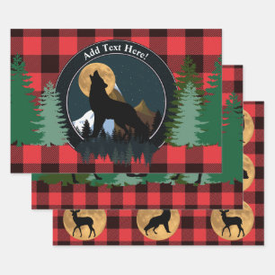 Howling Wolf Full Moon Inpakpapier Vel