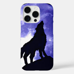 Howling Wolf & Fullmoon iPhone 16 Pro Hoesje