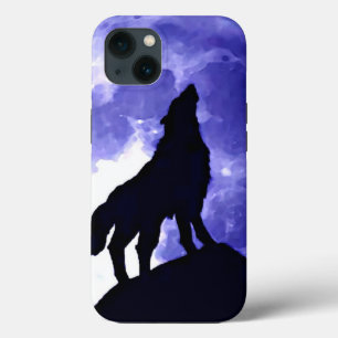 Howling Wolf & Fullmoon iPhone 13 Hoesje