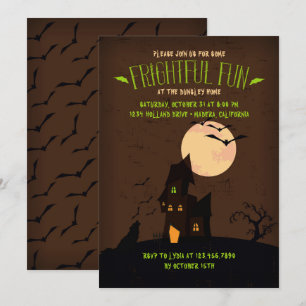 Howling Wolf Halloween Party Invitation Kaart