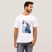 Howling Wolf Head – Kleurrijk Wild Spirit T-shirt (Voorkant volledig)