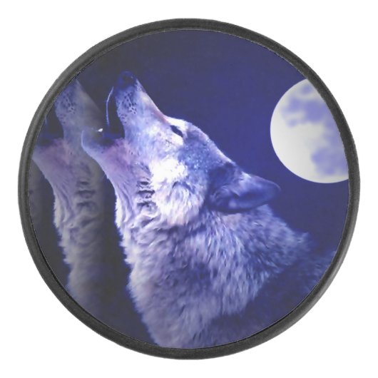 Howling Wolf Hockey Puck (Voorkant)