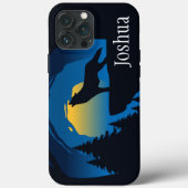 Howling Wolf Hoesje-Mate iPhone Case (Achterkant)