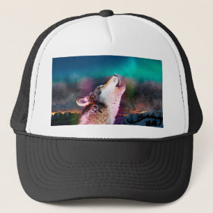 Howling wolf in de bergen trucker pet