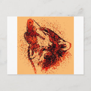 Howling Wolf in sneeuw Briefkaart