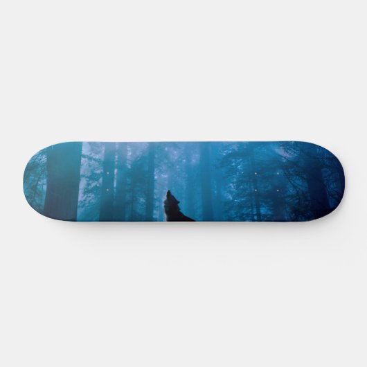 Howling Wolf in Wilderness Skateboard (Horizontaal)