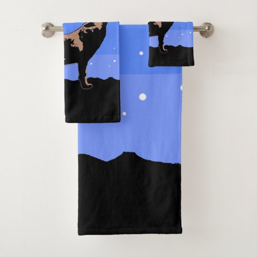 Howling Wolf in Winter - Oorspronkelijke Wilde Kun Bad Handdoek (Insitu)