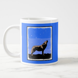 Howling Wolf in Winter - Oorspronkelijke Wilde Kun Extra Grote Beker