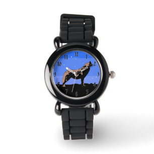 Howling Wolf in Winter - Oorspronkelijke Wilde Kun Horloge
