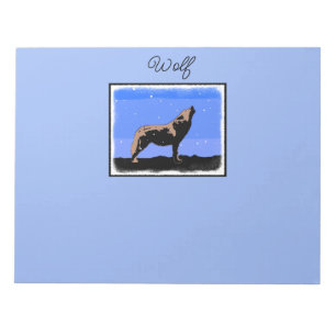 Howling Wolf in Winter - Oorspronkelijke Wilde Kun Notitieblok
