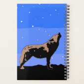 Howling Wolf in Winter - Oorspronkelijke Wilde Kun Planner (Achterkant)